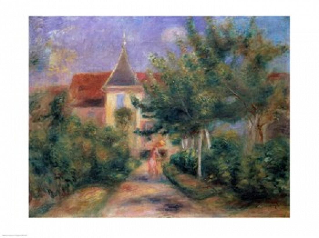 Renoirs house at Essoyes 1906 Canvas Art - Pierre-Auguste Renoir (24 x 18)