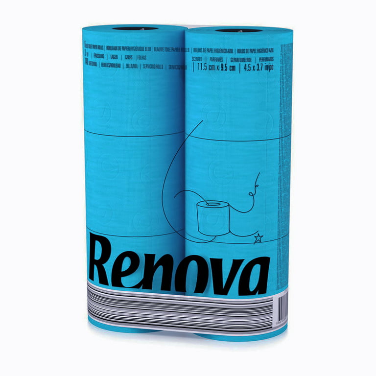  Renova Toilet Roll - Yellow Paper (6 Roll Standard