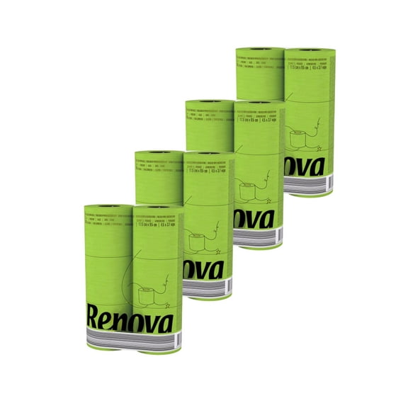 Renova Kelly Green Toilet Paper, 24 Rolls, 140 Sheets Per Roll