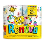 ورق تواليت Renova Kids ، 4 لفات ، 160 ورقة لكل لفة