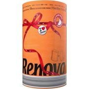 Renova Orange Paper Towels, 1 Roll, 120 Sheets Per Roll