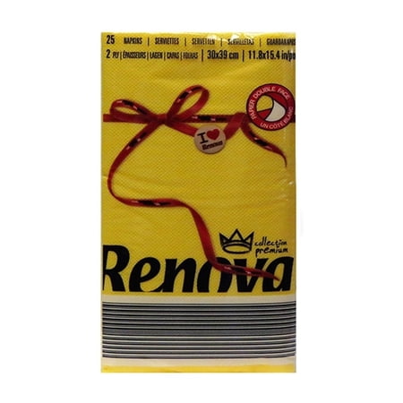 Renova Red Label Napkin- Yellow (25 Count) 020732