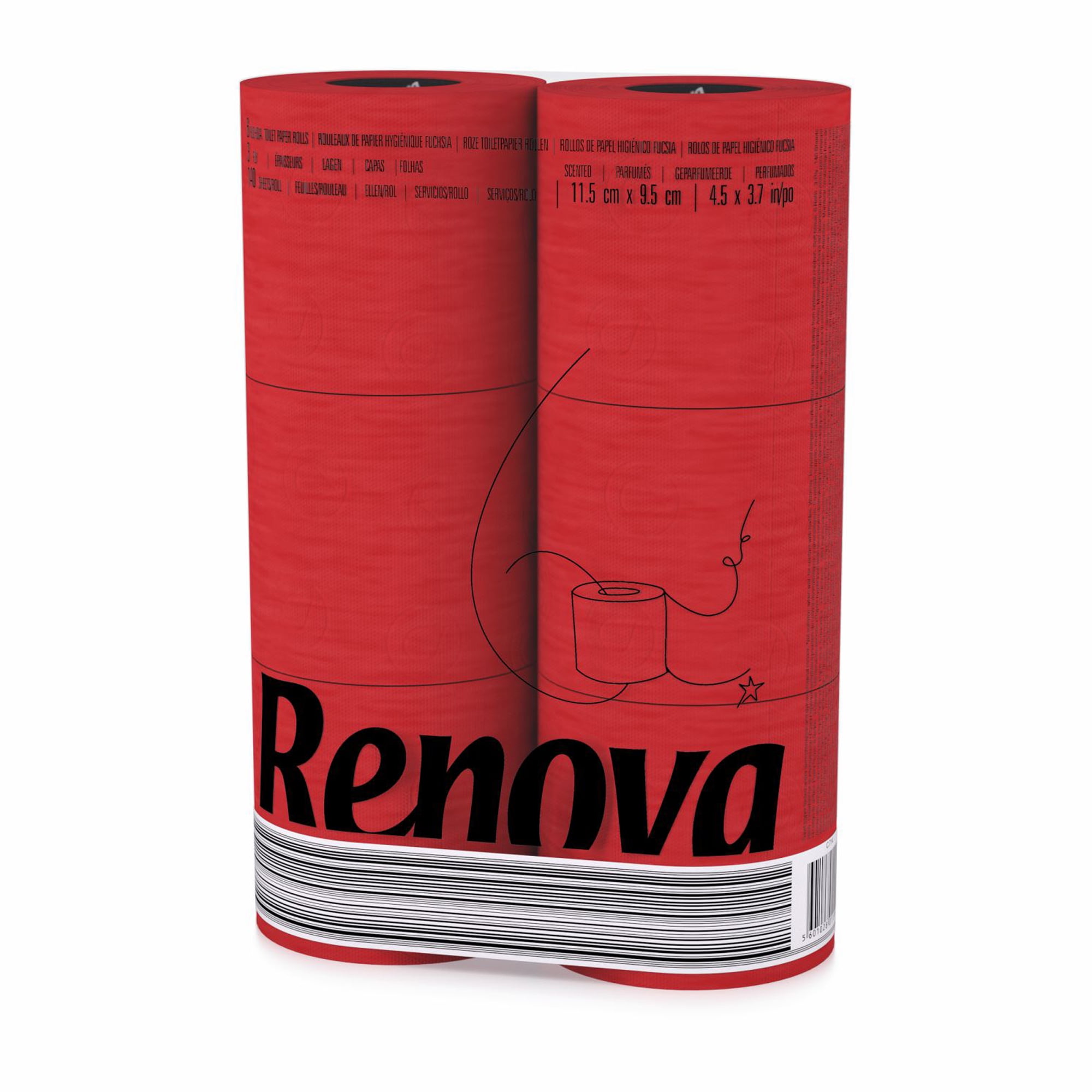 Orange Paper Towel 8-Pack, Renova