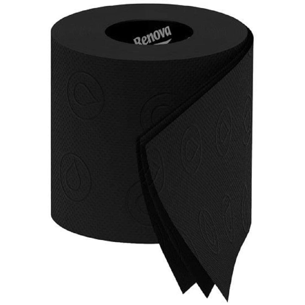 Renova Ultra Soft 3Ply Toilet Paper Rolls, Black