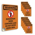thumbnail image 1 of Renovation Work Contains With Symbol OSHA WARNING Vinyl Decal Label 24 Inch x 18 Inch - 10 Pack, 1 of 6
