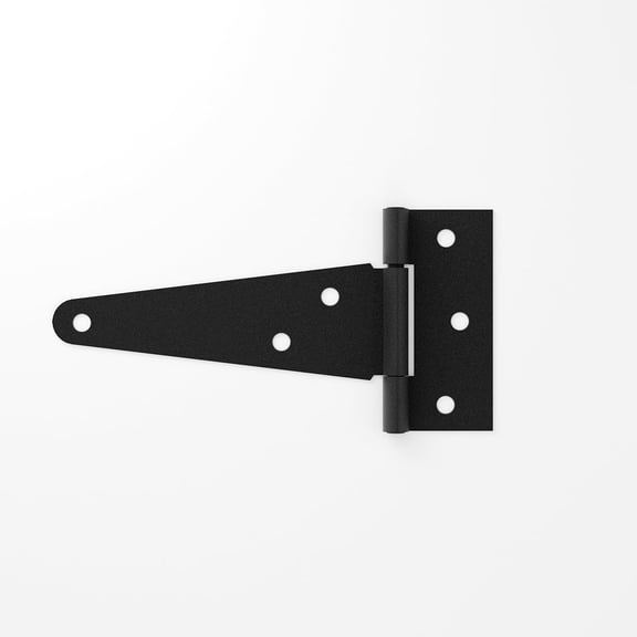 Renovator's Supply 5" Black T Strap Shed Door Hinge Flush Mount Cast Iron Barn Door