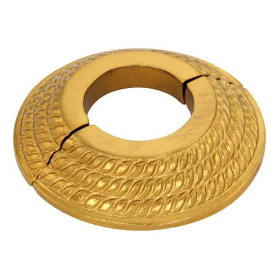 Renovator's Supply Aluminum Escutcheon Plate 3.13" OD 1" IPS Lacquered Brass Finish Radiator Flange