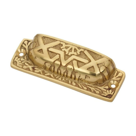 Renovator's Supply Antique Bin Pull Bright Solid Brass Cup Brass color Pack of 12