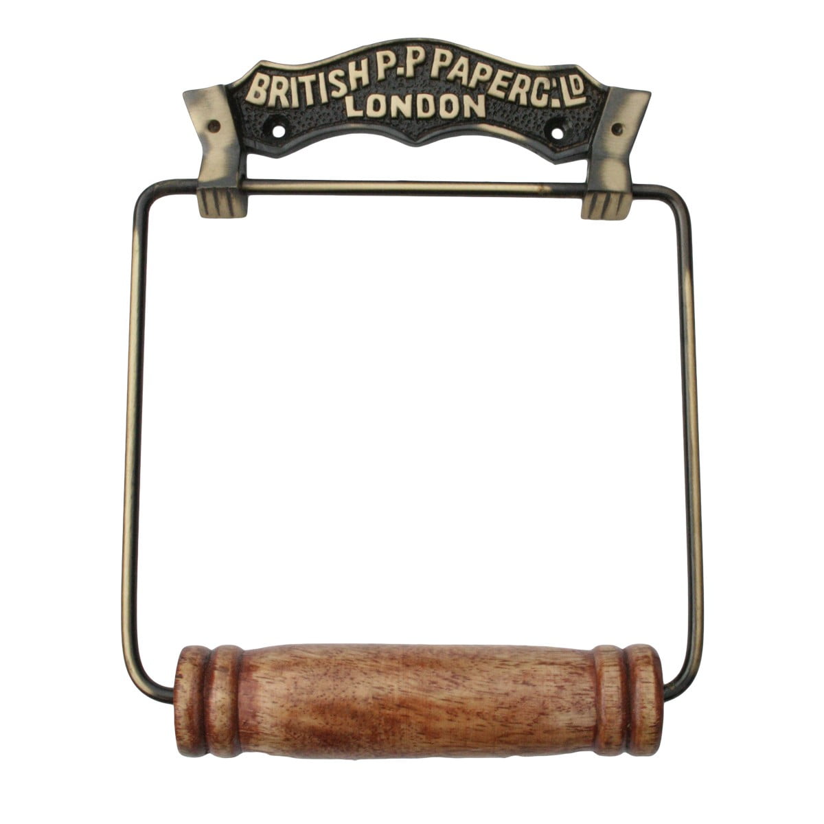 Renovator's Supply Antique Brass British Toilet Paper Tissue Holder