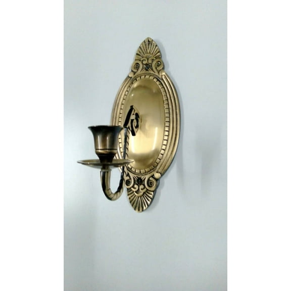 Renovator's Supply Antique Brass Wall Sconce Candle Holder Victorian Vintage Design
