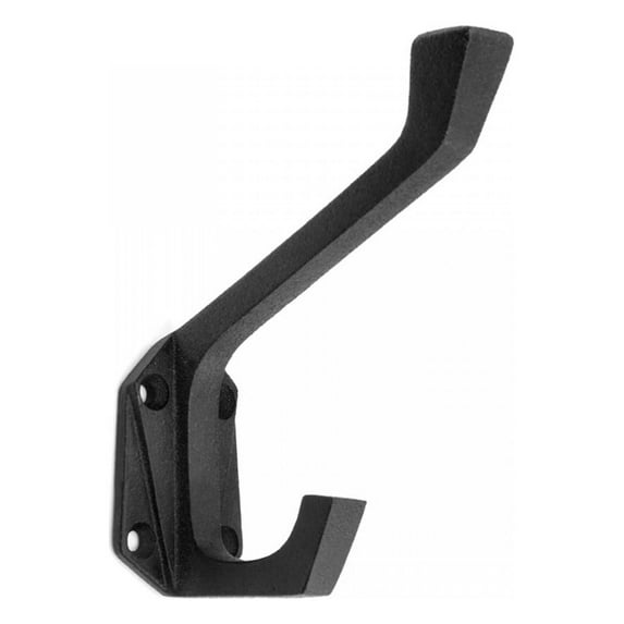 Renovator's Supply Black Coat Rack Wall Mount Hooks Coat Hangers w/Iron 2 Hooks for Hanging Coats Wall Mounted