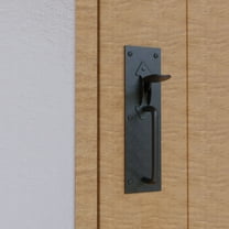 Renovator's Supply Black Wrought Iron Door Latches Thumb Lock Two Sided Gate Latch Locks