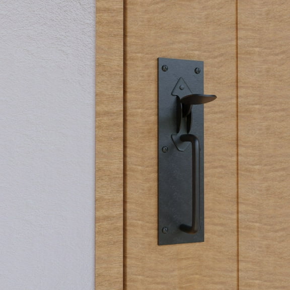 Renovator's Supply Black Wrought Iron Door Latches Thumb Lock Two Sided Gate Latch Locks