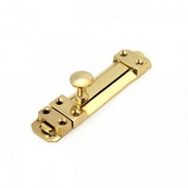 Renovator's Supply Brass Slide Bolt Door Latch 4.5" Antique Metal Door Locks Surface Mount Lacquered Finish
