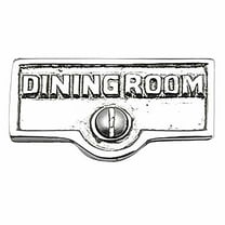 Renovator's Supply Chrome DINING ROOM Name Sign Switch Plate Tag