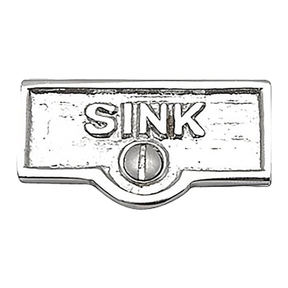 Renovator's Supply Chrome SINK Name Sign Switch Plate Tag