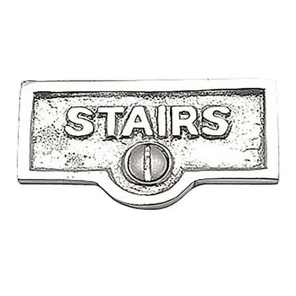 Renovator's Supply Chrome STAIRS Name Sign Switch Plate Tag