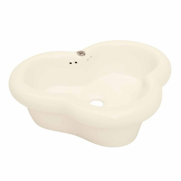 Renovator's Supply Clover 20" Countertop Vessel Bathroom Sink Biscuit Finish with Overflow