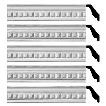 Renovator's Supply Cornice Crown Mouldings White Urethane Amelia Ornate 5 Pcs Total 473.75" L