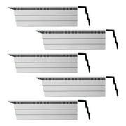 Renovator's Supply Cornice Crown Mouldings White Urethane Barrington Ornate DIY Interior Design Home Decoration Ceiling Wall Border Edges 5 Pcs Total 470" L