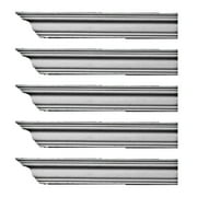 Renovator's Supply Cornice Crown Mouldings White Urethane Bellington Simple DIY Interior Design Home Decoration Ceiling Wall Border Edges 5 Pcs Total 480" L