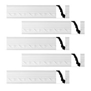Renovator's Supply Cornice Crown Mouldings White Urethane Emma DIY Interior Design Home Decoration Ceiling Wall Border Edges 5 Pcs Total 465" L