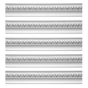 Renovator's Supply Cornice Crown Mouldings White Urethane Hayes Ornate DIY Interior Design Home Decoration Ceiling Wall Border Edges 5 Pcs Total 470" L