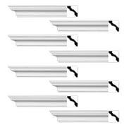 Renovator's Supply Cornice Crown Mouldings White Urethane Marblehead Simple DIY Interior Design Home Decoration Ceiling Wall Border Edges 8 Pcs Total 752" L