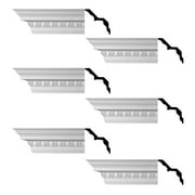 Renovator's Supply Cornice Crown Mouldings White Urethane Saint Denis DIY Interior Design Home Decoration Ceiling Wall Border Edges 6 Pcs Total 564" L