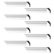 Renovator's Supply Cornice Crown Mouldings White Urethane Vineyard Haven DIY Interior Design Home Decoration Ceiling Wall Border Edges 8 Pcs Total 752" L