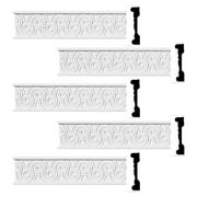 Renovator's Supply Crown moulding White Urethane Ornate Design 5 Pieces Totaling 480" Length