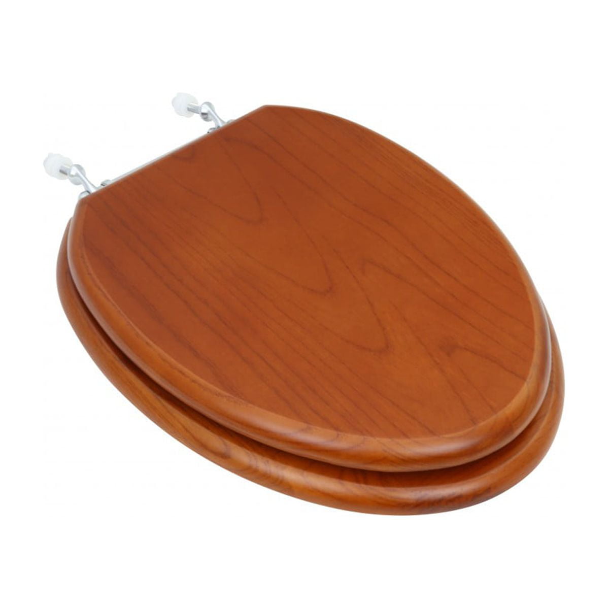 Renovator's Supply Elongated Light Mahogany Toilet Seat, Hardwood