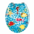 thumbnail image 1 of Renovator's Supply Sea Horse Polyresin Round Toilet Seat Adjustable Elongated Hinge, 1 of 2