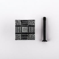 Renovator's Supply Silver Color Iron Square Kitchen Cabinet Knob Vintage Aztec Pewter Finish Dresser Kitchen Cabinet Knob