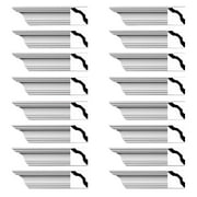 Renovator's Supply Simple Cornice Crown Mouldings White Urethane Northbridge DIY Interior Design Home Decoration Ceiling Wall Border Edges 16 Pcs Total 1536" L