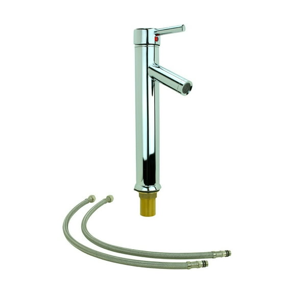 Renovator's Supply Single Hole Bathroom Sink Faucet Tall Modern Chrome 12" H Comes w/Supply Lines Included ANSI Compliant