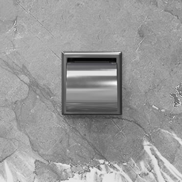 Renovator's Supply Stainless Steel Toilet Paper Holder 6" with Lid, Chrome finish