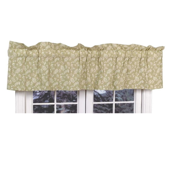 Renovator's Supply Valances Green Cotton Valance Chantelle 18"H x 80"W