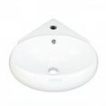 thumbnail image 1 of Renovator's Supply White Corner Bathroom Wall Mount Counter Vessel Sink, 1 of 9