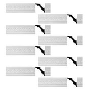 Renovator's Supply White Urethane Foam Palso - Cornice Crown Mouldings - Ornate DIY Interior Design Home Decoration Ceiling Wall Border Edges 8 Pcs Total 782" L