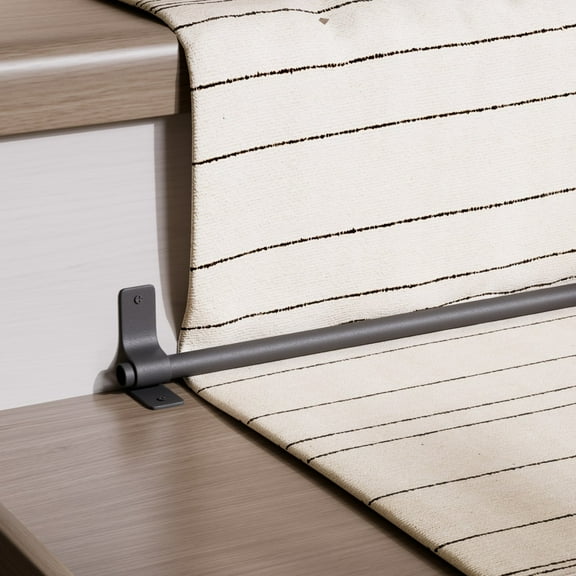 Renovators Supply Antique Black Brass Carpet Runner Rod w/Bracket Set for Staircase 39 5/8" L Rust Resistant Stair Runners Holder