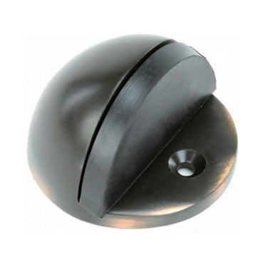 Renovators Supply Bathroom Door Stoppers 1.65 in. Brass Dome Shaped Floor Mount Door Stop w/Oil Rubbed Bronze Finish