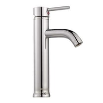 Renovators Supply Bathroom Faucet Single Hole Handle Chrome Plated Brass 9.5in High Leakproof Cartridge 5.5in Spout to Counter