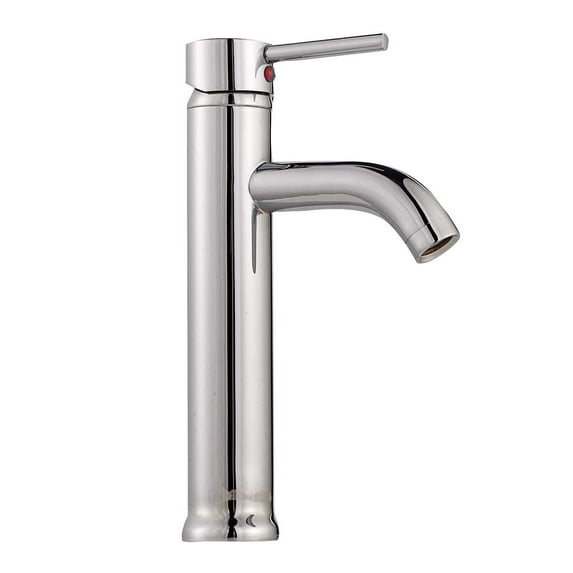 Renovators Supply Bathroom Faucet Single Hole Handle Chrome Plated Brass 9.5in High Leakproof Cartridge 5.5in Spout to Counter