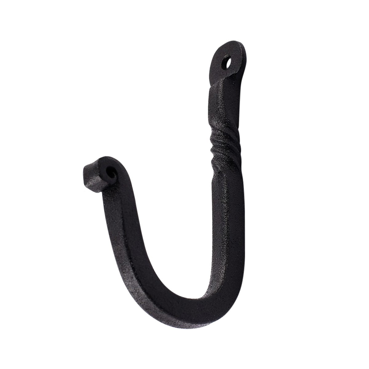 Black Wrought Iron 3.5" Wall Mount Single Hook