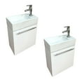 thumbnail image 1 of Renovators Supply Bathroom Vanity w/Sink 17-3/4" Small Bathroom Sink Vanity w/Overflow, Faucet, Sink Drain and Towel Bar, Pack of 2, 1 of 4