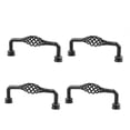 thumbnail image 1 of Renovators Supply Black Birdcage Cabinet Pull 5.3" L Wrought Iron handles Rust Resistant Decorative Pulls for Kitchen Drawer w/Screws Pack of 4, 1 of 8