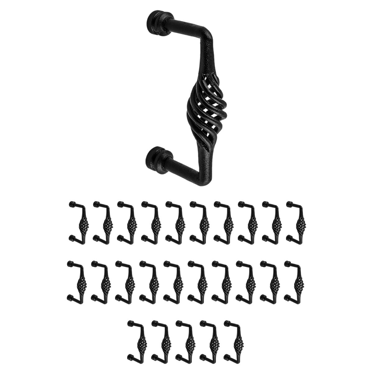 Renovators Supply Black Birdcage Pull 5" L Wrought Iron handles