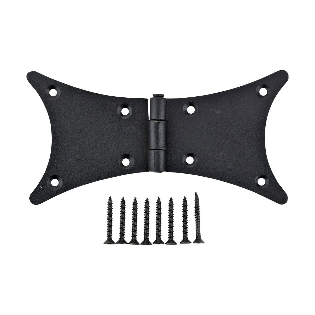 Black Wrought Iron Butterfly Cabinet Hinge with Screws