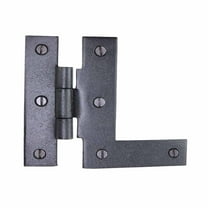 Renovators Supply Black Cabinet Hinges 3.5 in HL Offset Hinge Left Wrought Iron Kitchen Cabinet Hinge w/Hardware